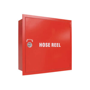 Single Door Fire Hose Reel Cabinet Mild Red Painted Recessed type