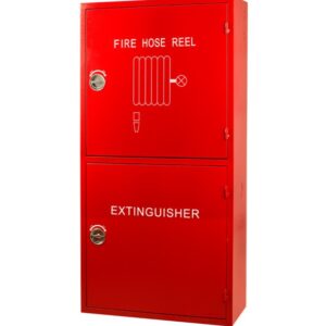 Double Door Fire Hose Reel Cabinet Mild Red Painted Surface type